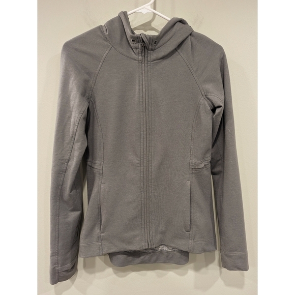 Lululemon Take Ten Full Zip Hoodie in Battleship Grey Size 2 - Picture 1 of 8